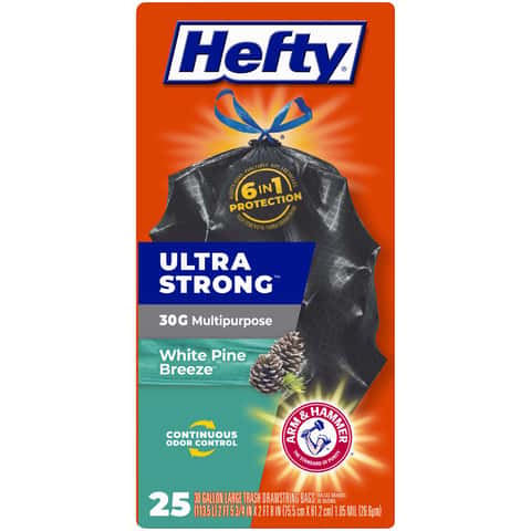  Hefty 30 Gallon Clear Large Recycling Trash Flap Tie Bags, 12  Boxes - New : Health & Household