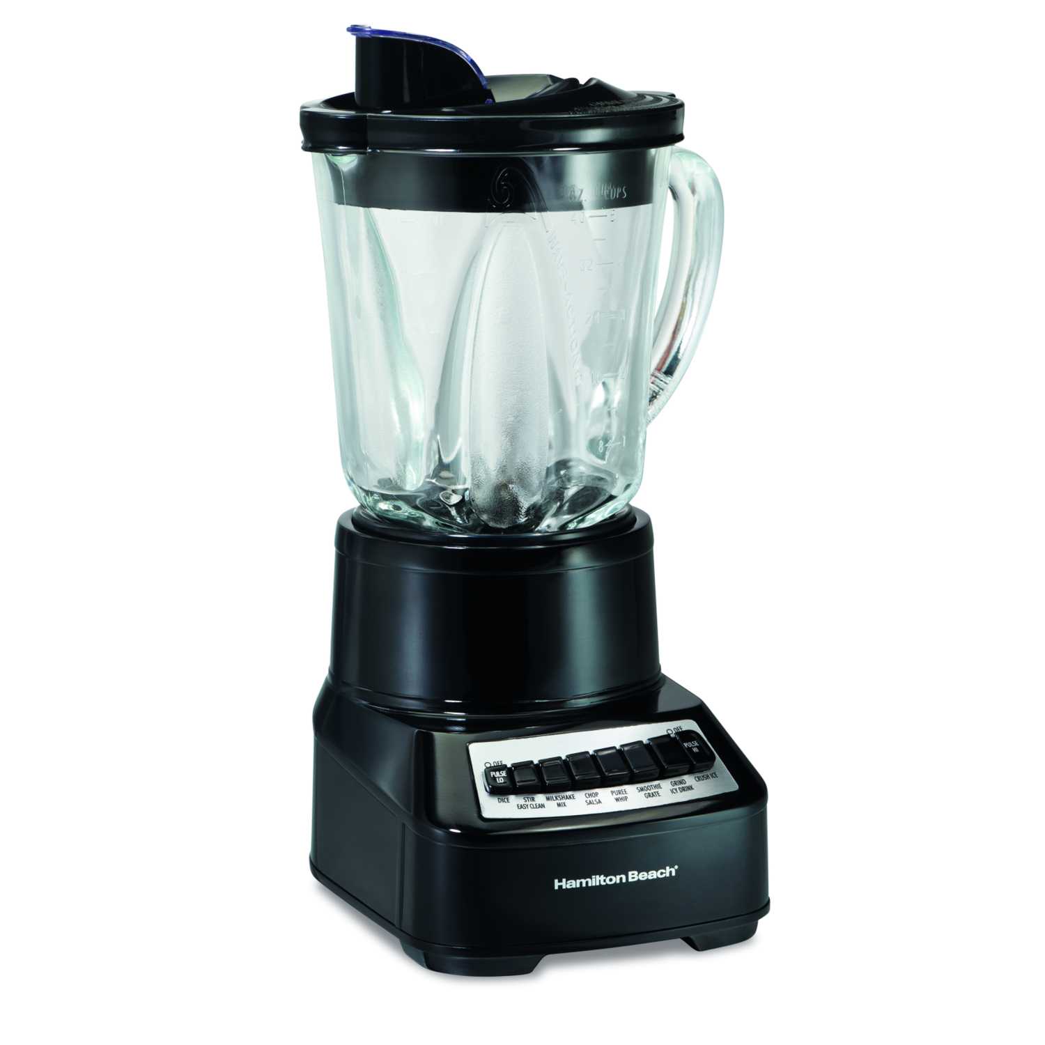 Hamilton Beach Wave Crusher Black Plastic Blender  40 oz 