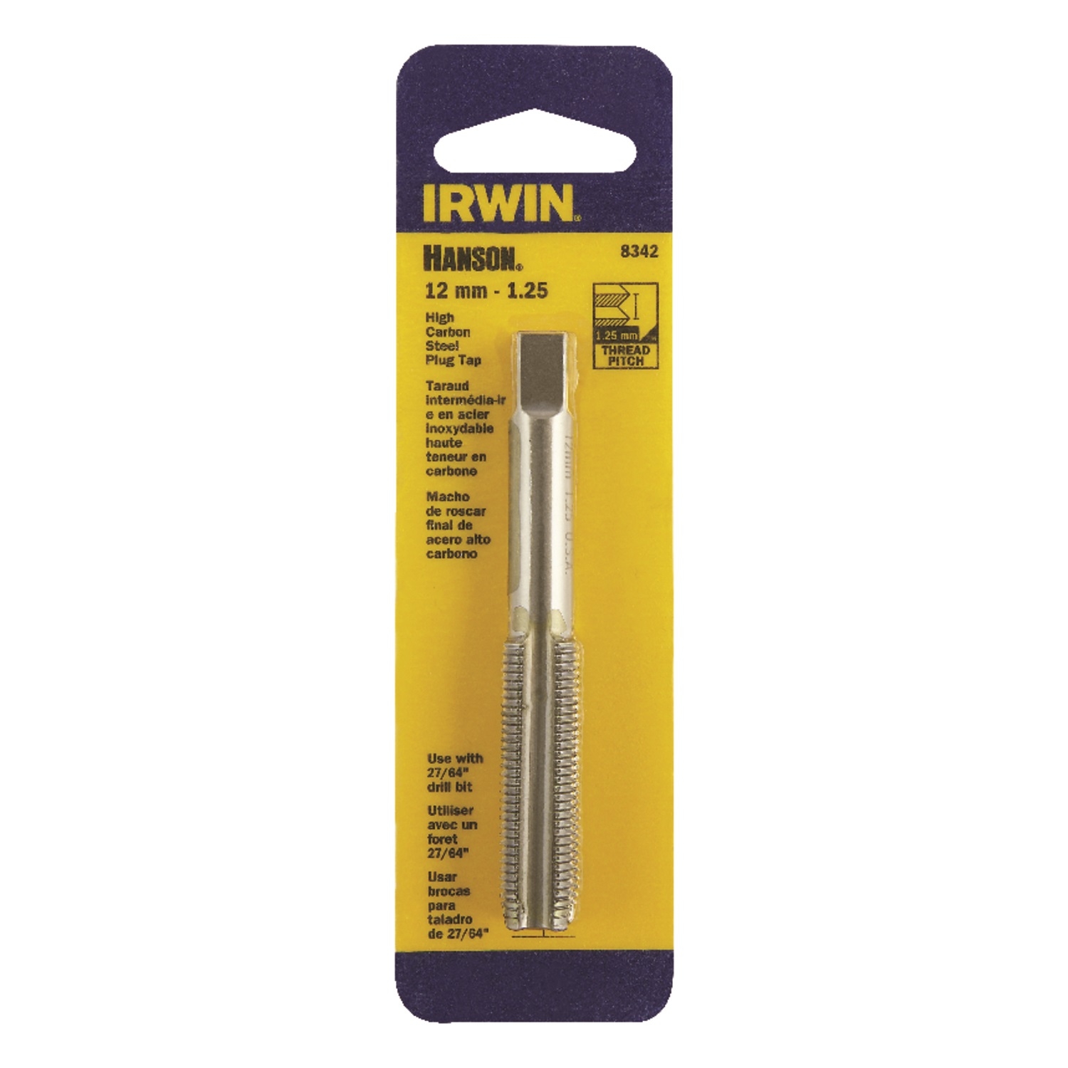 thumbnail image 2 of Irwin Hanson 1/4-20 NC High Carbon Steel Tap – Fractional SAE, 1 Pc, Model 8120 2 of 3