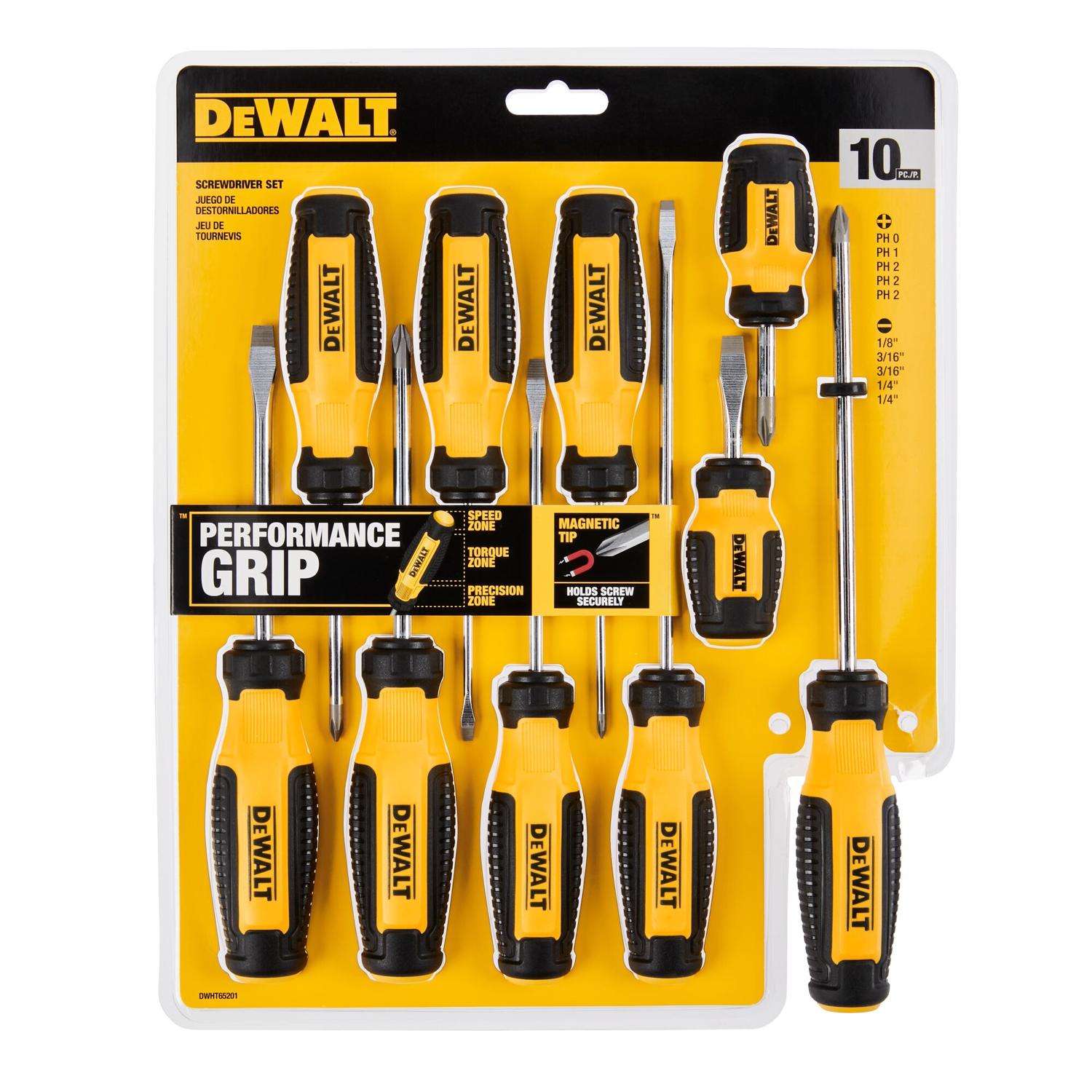 DeWalt Fixed Bar Screwdriver Set 10 pc Ace Hardware