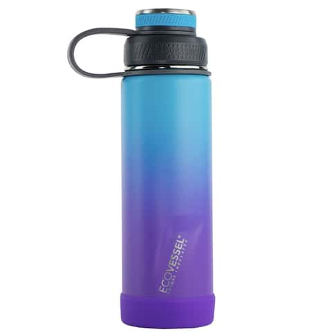 20oz Double-Walled Glass Water Tumbler with Platinum Silicone