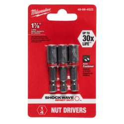 Milwaukee Shockwave 1/4 in. X 1-7/8 in. L Steel Nut Driver 3 pc