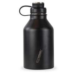 EcoVessel Boss 64 oz Black Shadow BPA Free Insulated Growler Bottle w/Infuser