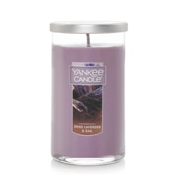 Yankee Candle Purple Dried Lavender & Oak Scent Pillar Candle 12 oz