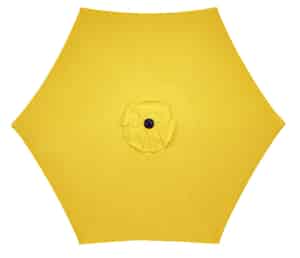 Living Accents  MARKET  9 ft. Tiltable Yellow  Patio Umbrella 