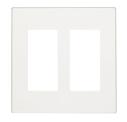 Leviton Decora White 2 gang Polycarbonate Decorator Wall Plate 1 each