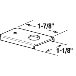 Prime-Line 0.38 in. D X 1.88 in. L Zinc-Plated Silver Steel Bracket 2 pc