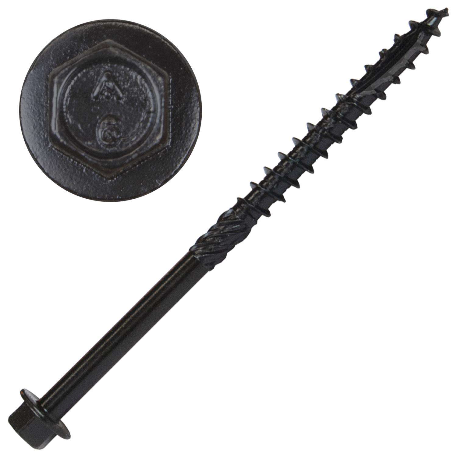 Screw Products, Inc. YUKON 16 in. X 4 in. L Hex Black Steel Lag Screw