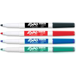 EXPO Low Odor Assorted Color Dry Erase Markers 4 pk