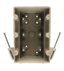 Allied Moulded 3-3/4 in. Rectangle Fiberglass 3 gang Switch Box Beige