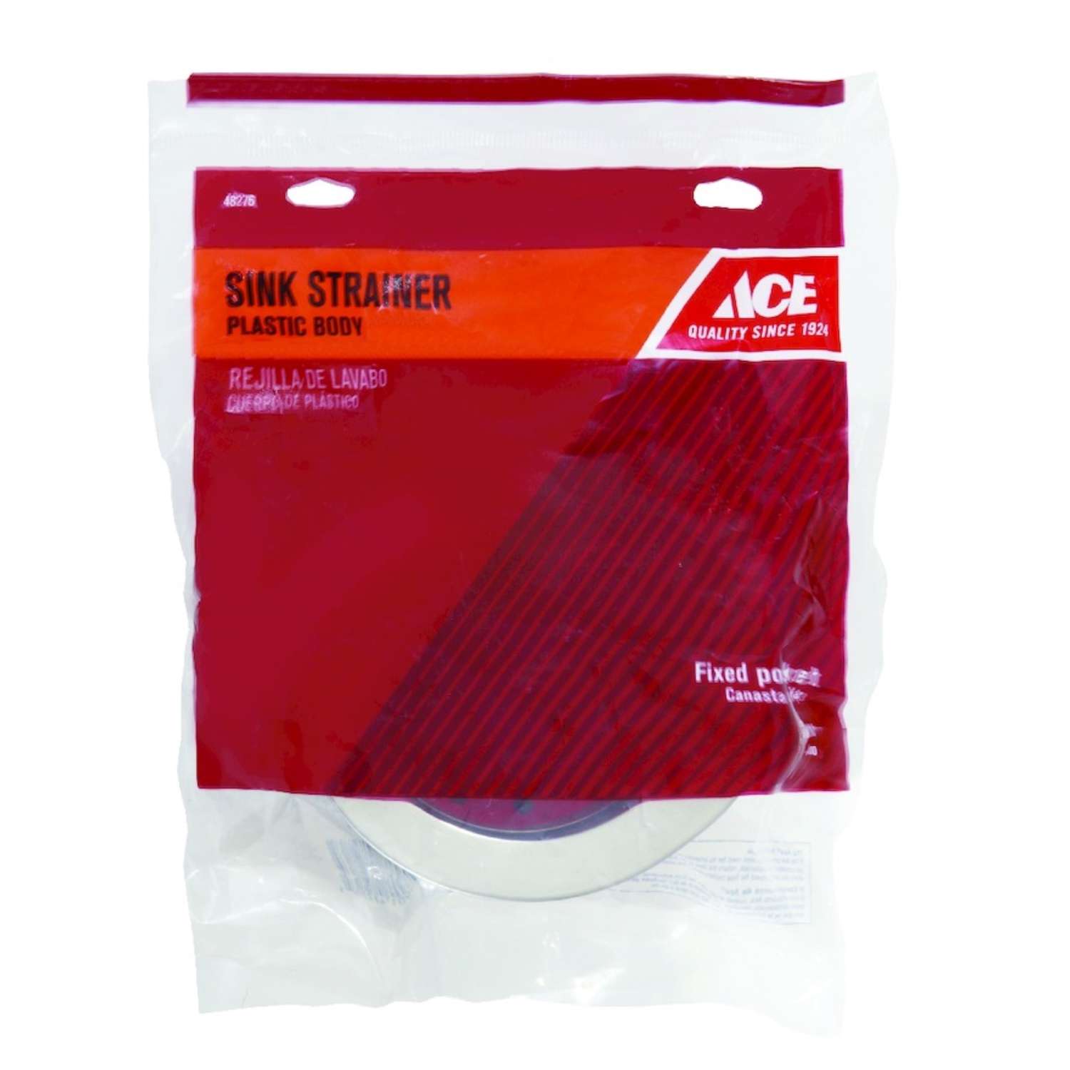 Ace 3 1/2 in. D Chrome Plastic Basket Strainer Assembly Ace Hardware