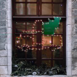 Celebrations LED Truck w/Tree Silhouette 15 in. Hanging Decor