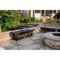 Breeo X Series Black HDPE Outdoor Bench 17 in. H X 60 in. L X 17.5 in. D