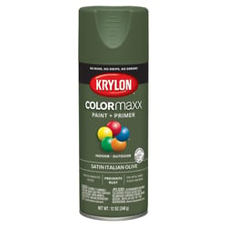 Krylon ColorMaxx Satin Italian Olive Paint + Primer Spray Paint 12 oz
