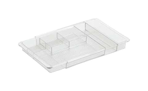 iDesign Bathroom Medicine Drawer Organizer Storage Caddy, 12 x 3 x 2.5,  Clear 