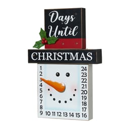 Glitzhome Multicolored Countdown Calendar Table Decor 14.96 in.