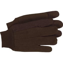 Boss Men's Indoor/Outdoor Dotted Palm Work Gloves Brown XL 1 pair