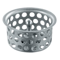 PlumbCraft 1-1/2 in. D Stainless Steel Strainer Basket Silver