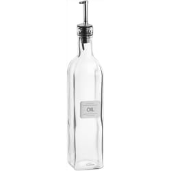 Trudeau Glass/Stainless Steel Oil Bottle 16.91 oz