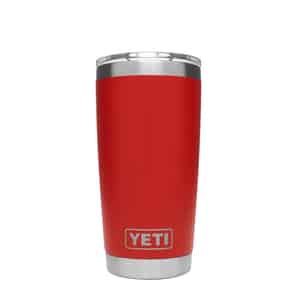 YETI  Rambler  Canyon Red  Stainless Steel  No Sweat  Double Wall Tumbler  BPA Free 20 oz. 