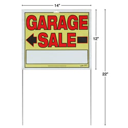 Sunburst Systems English Yellow Informational Sign 22 in. H X 14 in. W