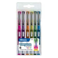 Bazic Products Dayton Assorted Rollerball Pen 6 pk