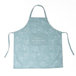 Krumbs Kitchen 1 pocket Blue Cotton/Polyester Apron
