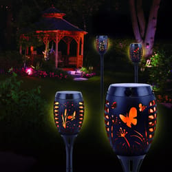 Blazing LEDz Garden Wings Flickering Orange 30 in. Flickering Flame Pathway Decor