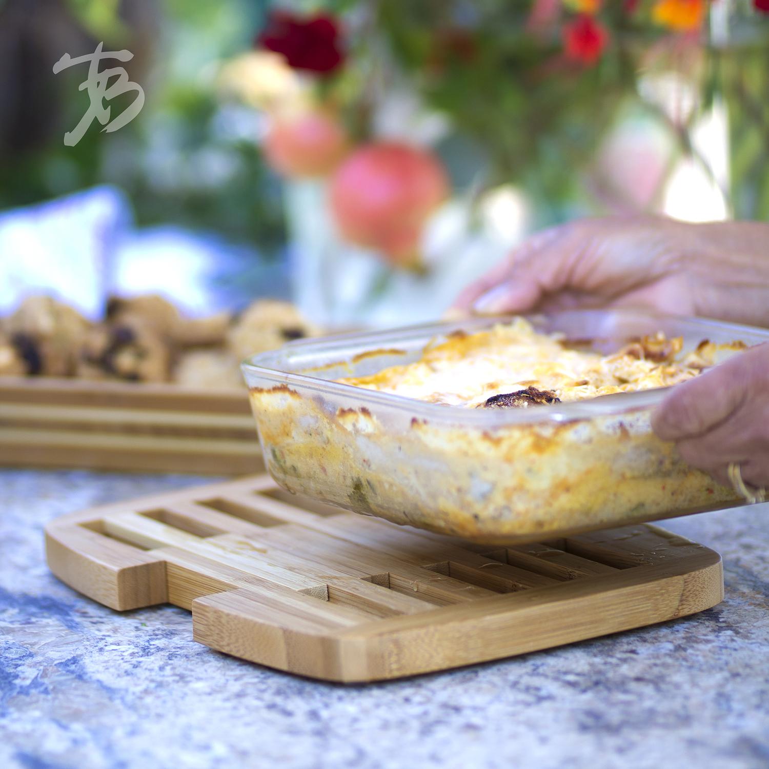 Totally Bamboo Brown Bamboo Fiber Trivet - Thumbnail 4