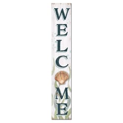 My Word! Multicolored Wood 46.5 in. H Welcome Coastal Shell Porch Sign