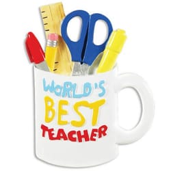 Personalizable World's Best Teacher Mug Ornament