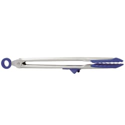 Tovolo Deep Indigo Silicone/Stainless Steel Tip Top Tongs