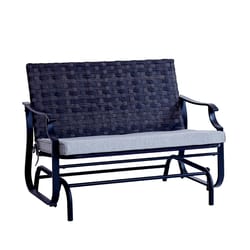 Living Accents Brown Steel Frame Bench Glider