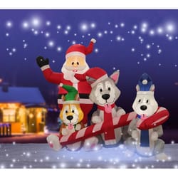 Celebrations Santa With Dogs 6 ft. Inflatable