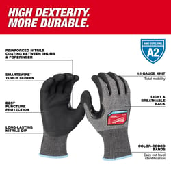 Milwaukee Men's Dipped Gloves Black/Gray M 1 pair