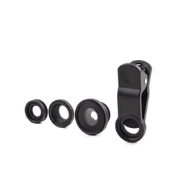 Kikkerland Black Phone Lens Kit Cell Phone Accessories For All Mobile Devices