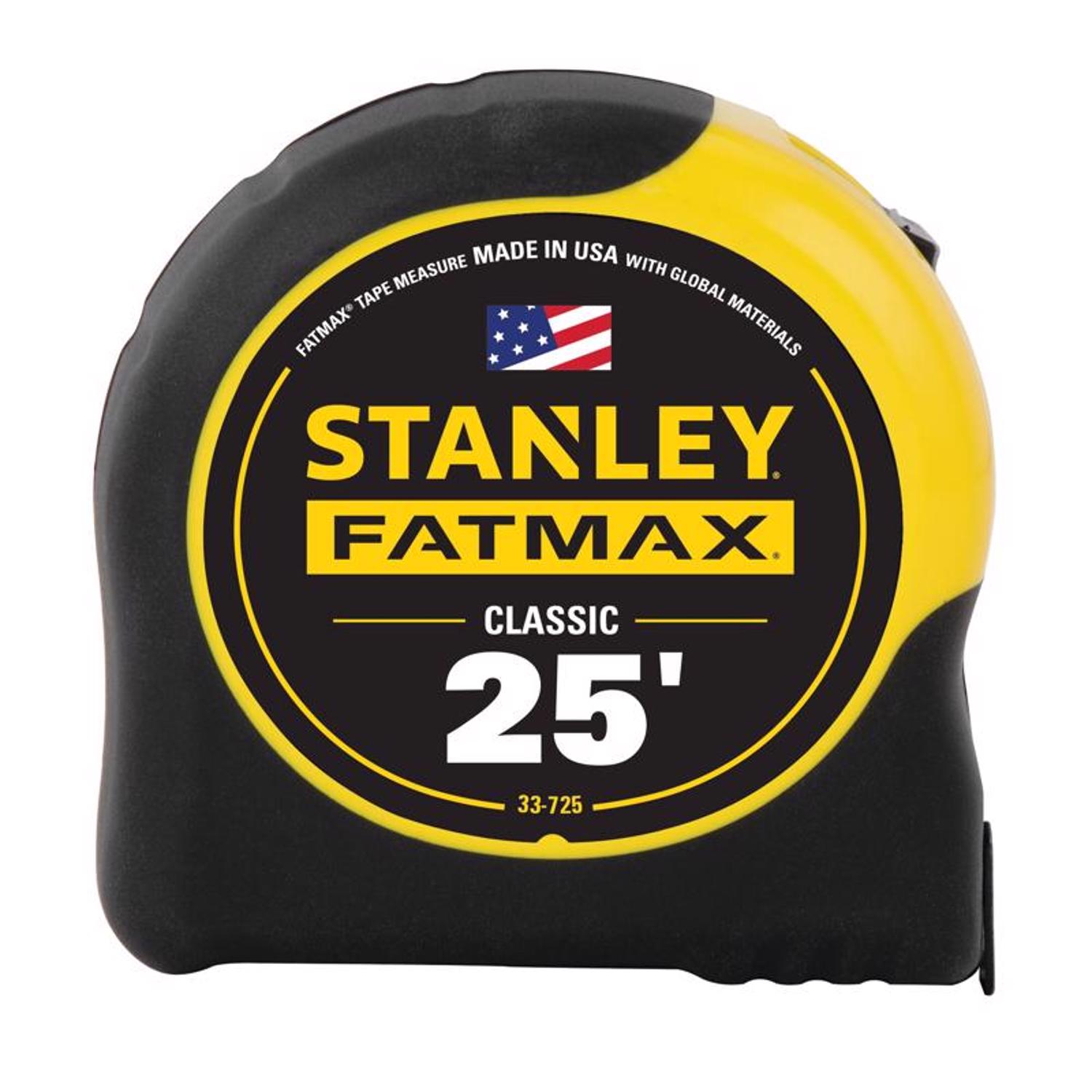 Photos - Tape Measure and Surveyor Tape Stanley FatMax 25 ft. L X 1.25 in. W Tape Measure 1 pk 33-725 