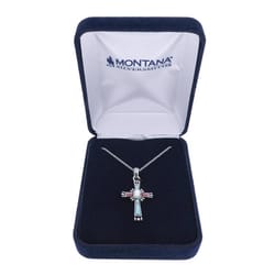 Montana Silversmiths Women's Faith Beaming Cross Multicolored Necklace Water Resistant