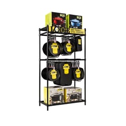 3 in. W Black Steel Shelving Unit