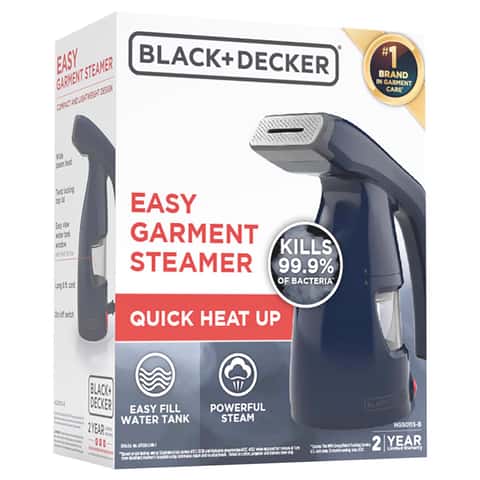 BLACK+DECKER Easy Garment Steamer - Powerful and Quick Steam Solution,  White