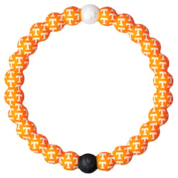 Lokai Tennessee Unisex Tennessee Round Orange Bracelet Silicone Water Resistant Size 6.5