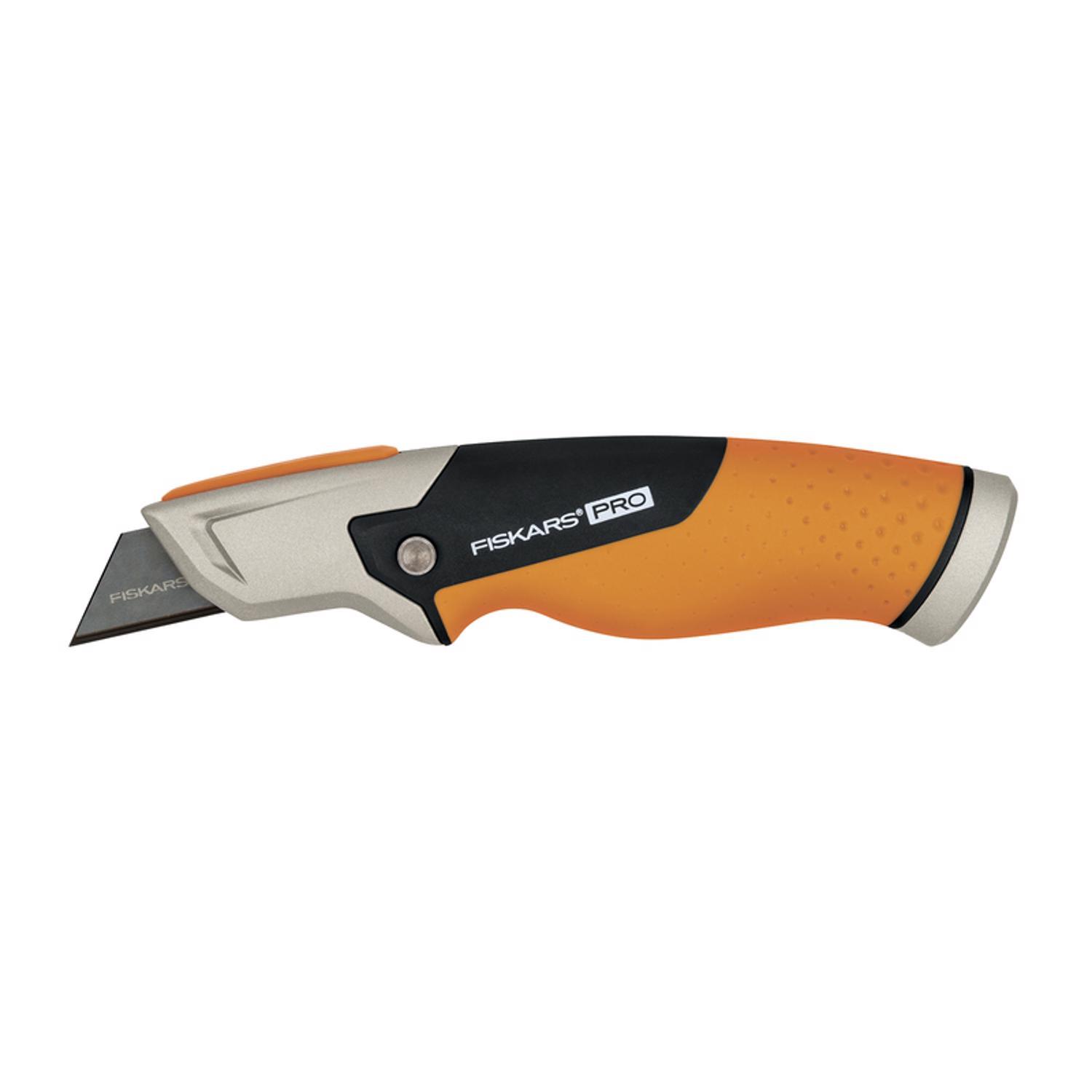 Photos - Utility Knife Fiskars Pro 7.25 in. Fixed Blade Pro  Black/Orange/Silver 1 pk 770010-1001 