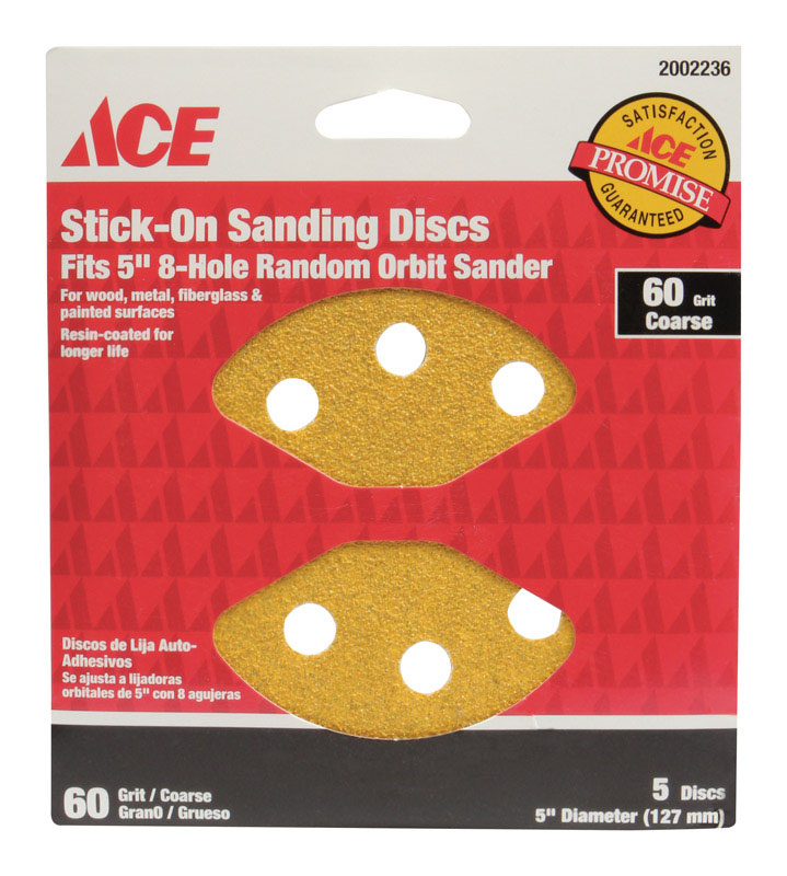 UPC 082901002307 product image for Ace(r) Stick-On Vented Sand Discs - 5 Pack | upcitemdb.com