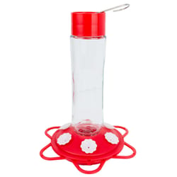 Backyard Essentials Hummingbird 20 oz Glass/Plastic Bottle Nectar Feeder 6 ports