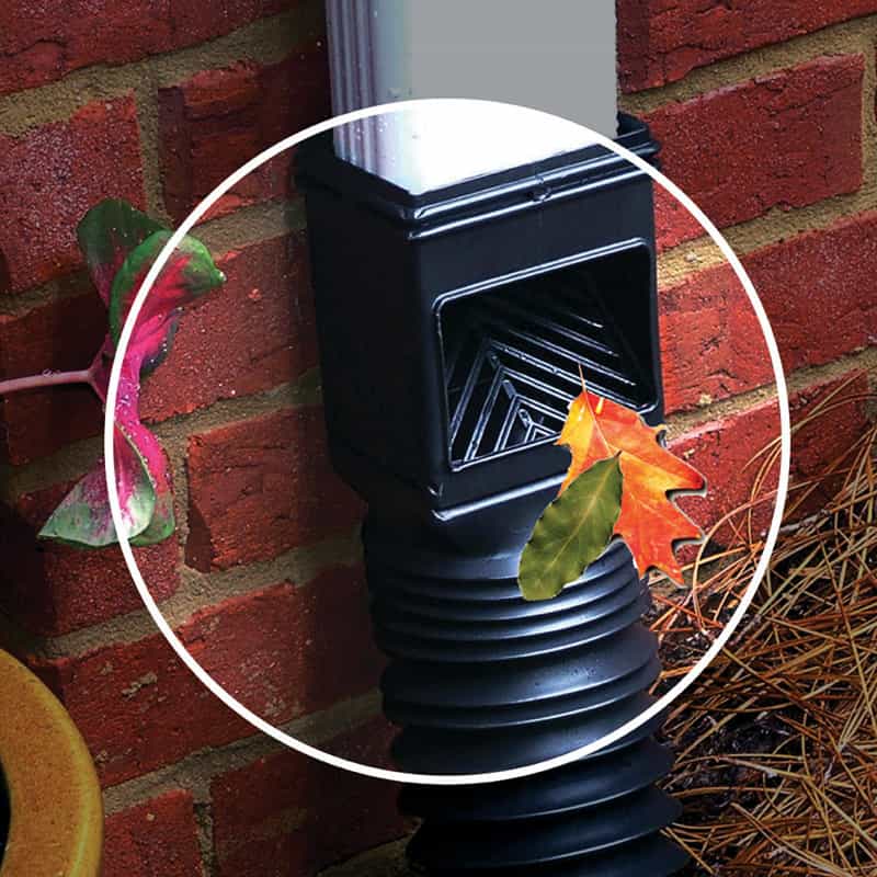 Invisaflow 2 in. W x 4 in. L Black Plastic Downspout Filter Ace Hardware