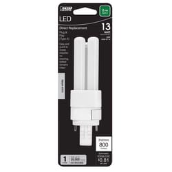 Feit LED Linear PL GX23-2 LED Bulb Cool White 13 Watt Equivalence 1 pk
