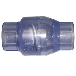 Campbell 1-1/2 in. D X 1-1/2 in. D PVC Swing Check Valve