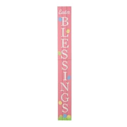 Glitzhome Easter Blessings Porch Sign MDF/Solid Wood 1 pc