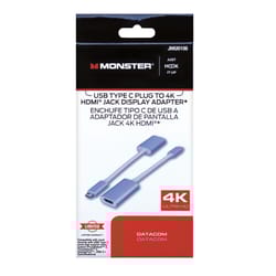 Monster Just Hook It Up USB Type C Plug to HDMI Adapter 1 pack