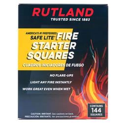 Rutland Safe Lite Wood Fire Starter 10 min 144 pk